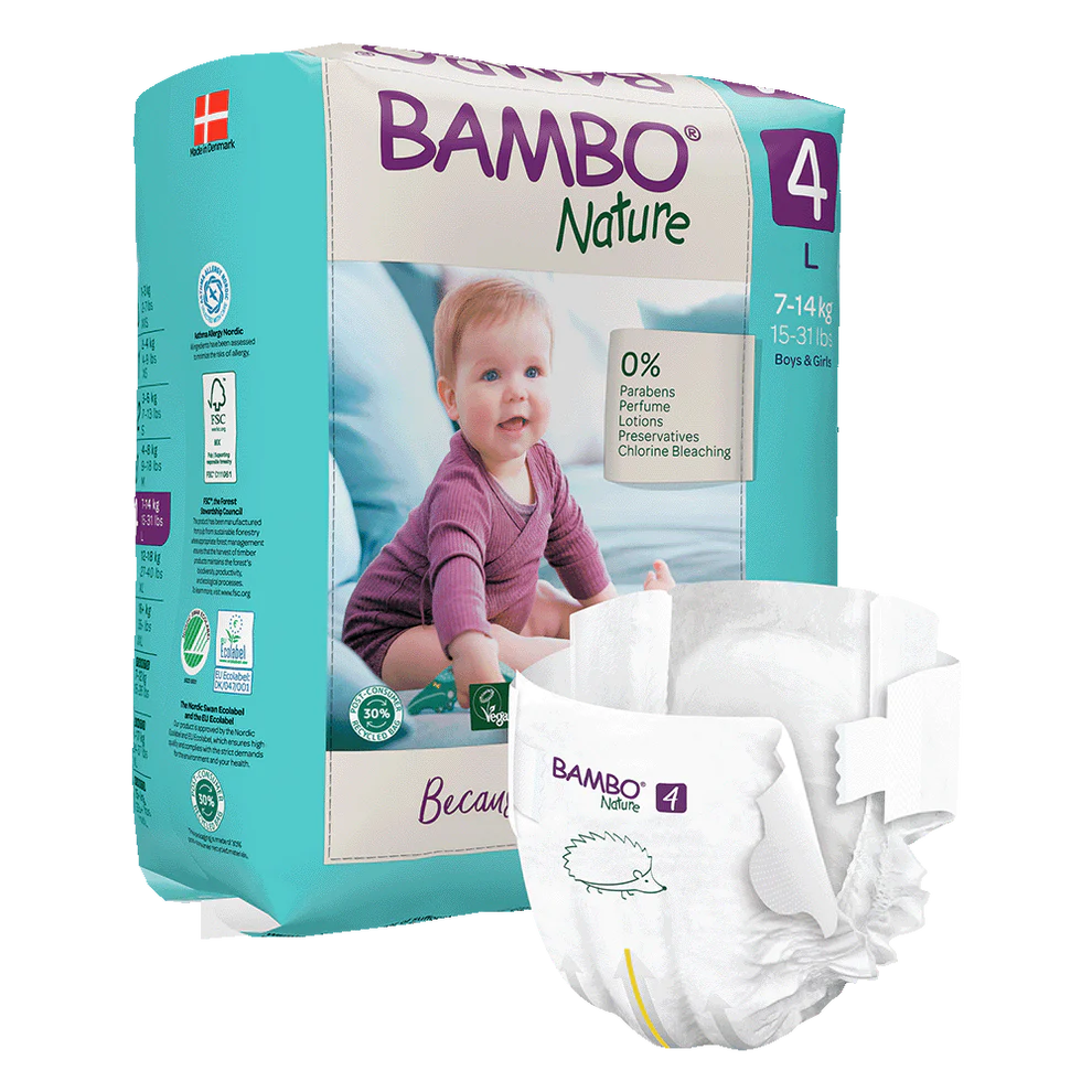 Bambo Nature Windeln Größe 4 (7-14 kg), 24 St
