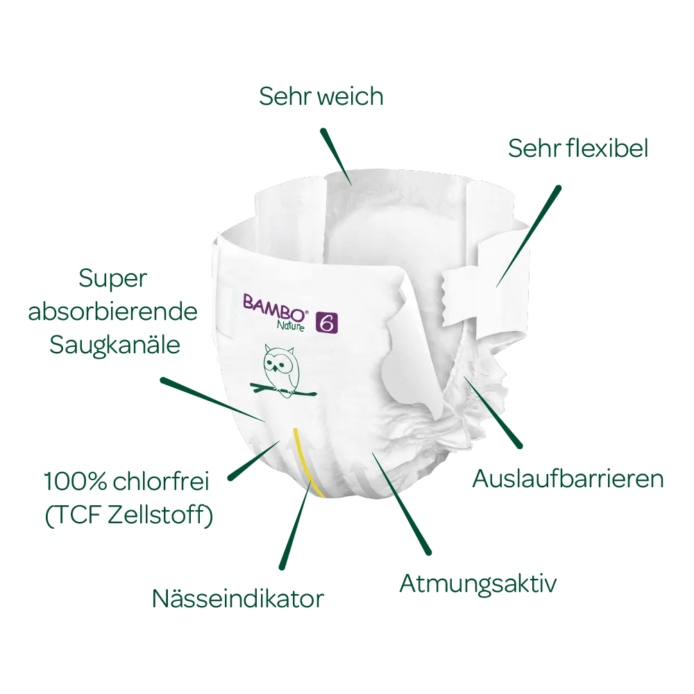 Bambo Nature Windeln Größe 6 (16+ kg), 20 St