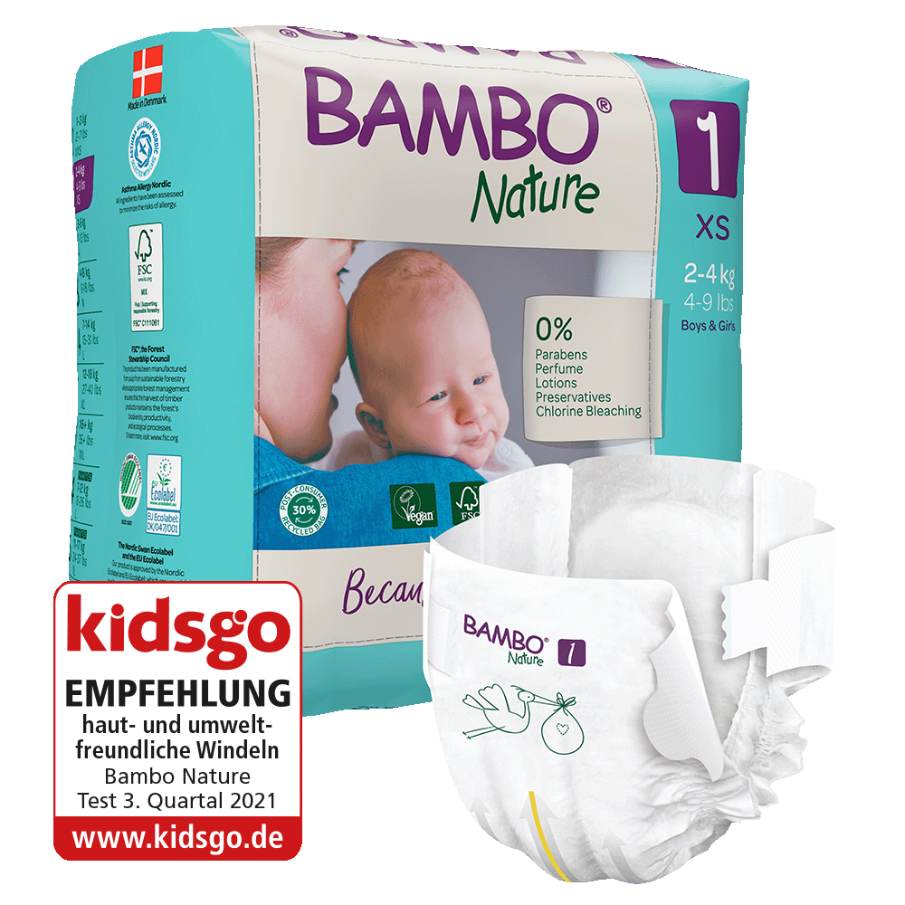 Bambo Nature ecolabeled baby diapers size 1