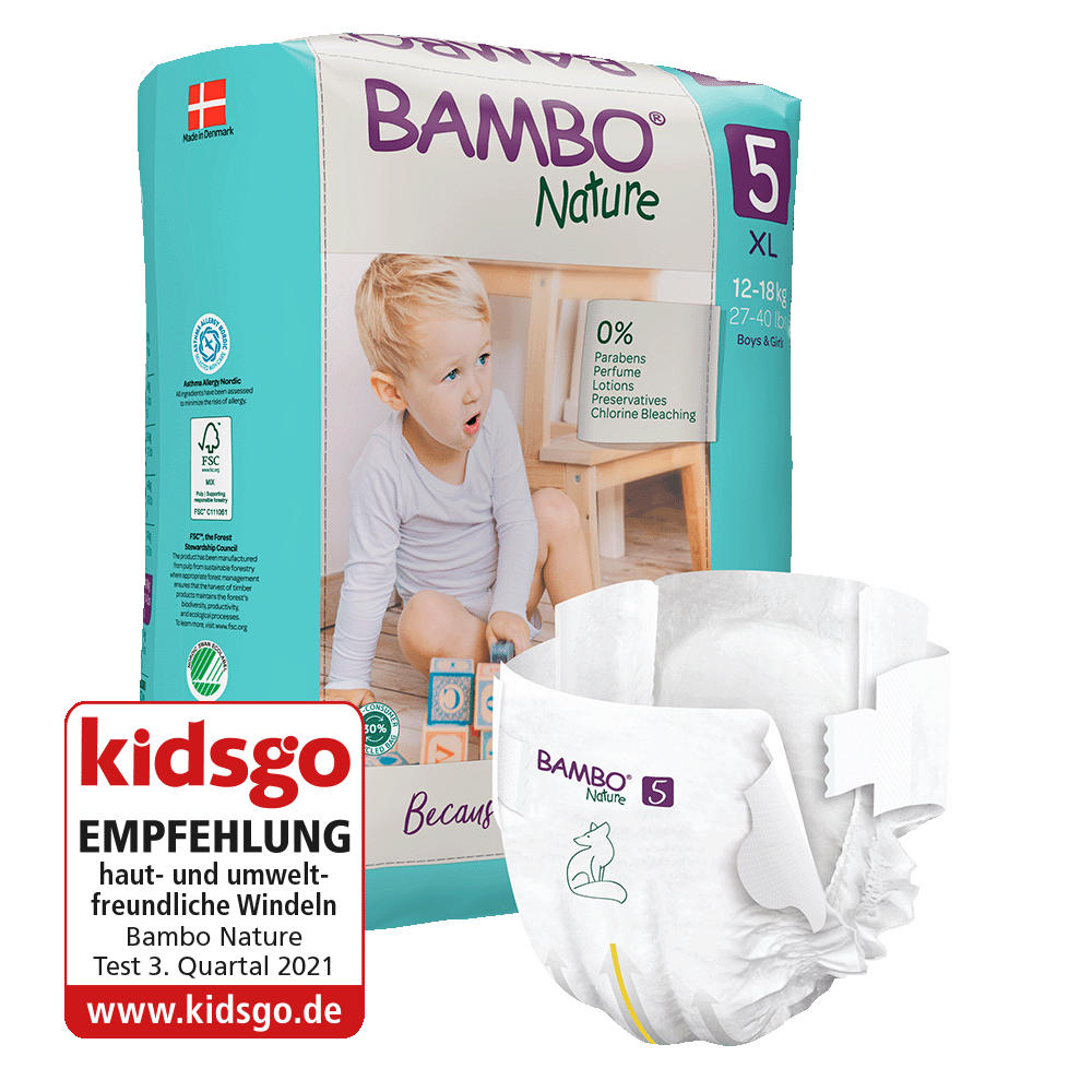 Bambo Nature ecolabeled baby diapers size 5