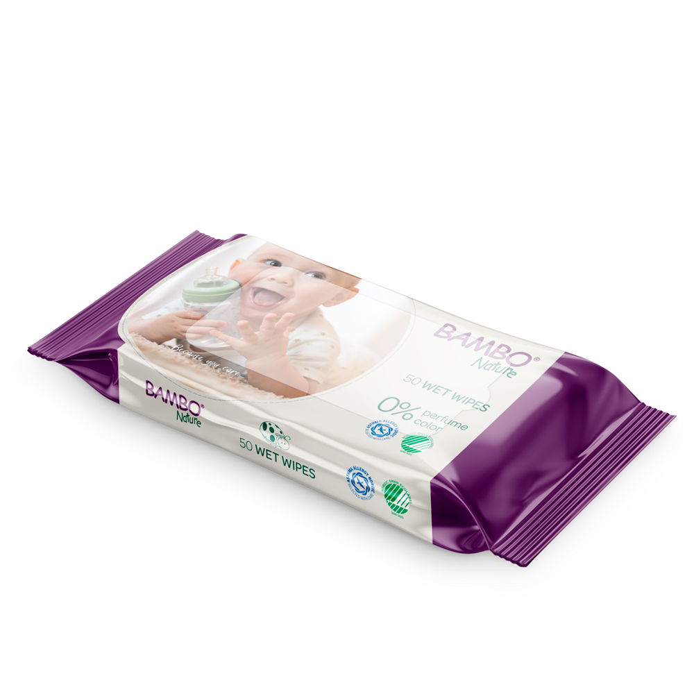 Bambo Nature Wet Wipes 50 pieces