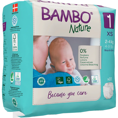 Bambo Nature Windeln Größe 1 (2-4 kg), 22 St