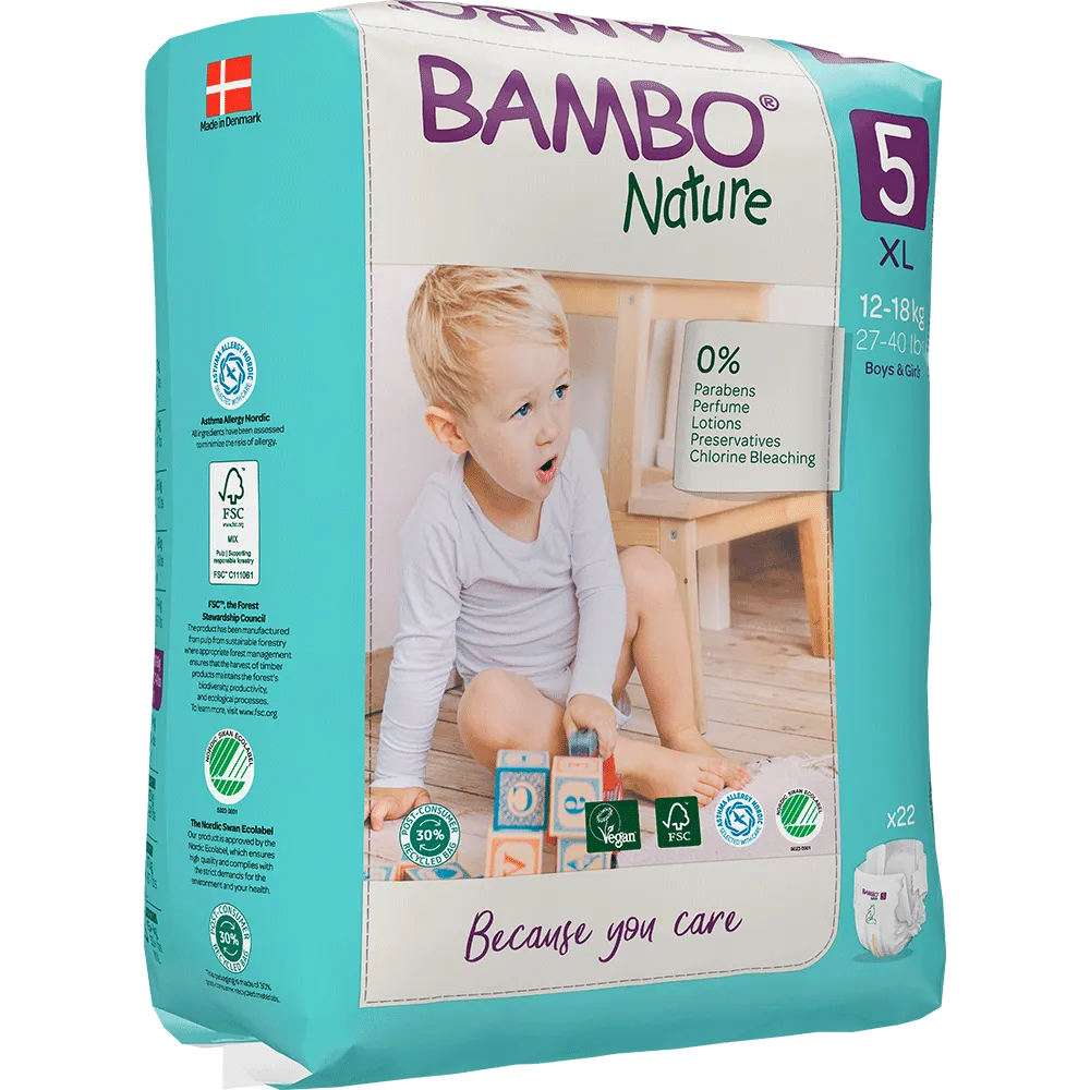 Bambo Nature Windeln Größe 5 (12-18 kg), 22 St