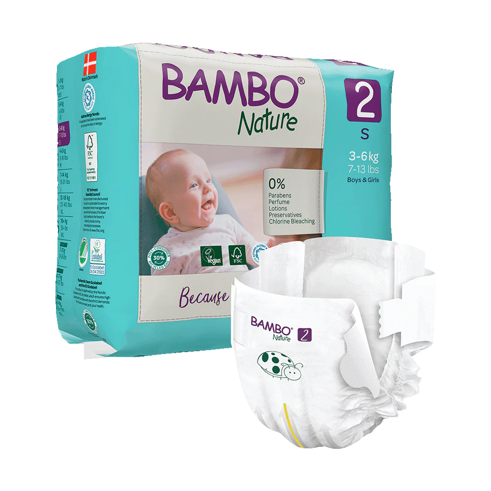 Bambo Nature Windeln Größe 2 (3-6 kg), 30 St