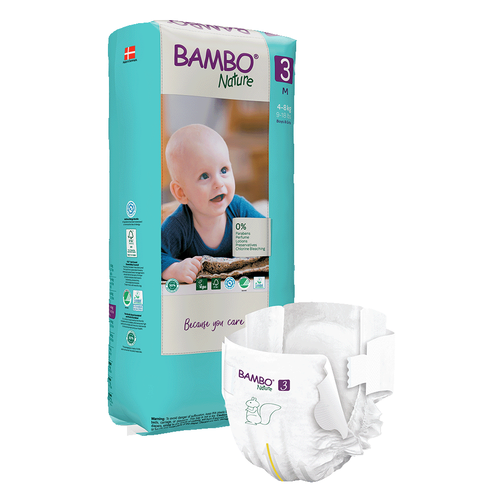 Bambo Nature Windeln Größe 3 (4-8 kg), 52 St