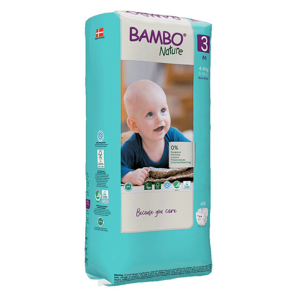 Bambo Nature Windeln Größe 3 (4-8 kg), 52 St