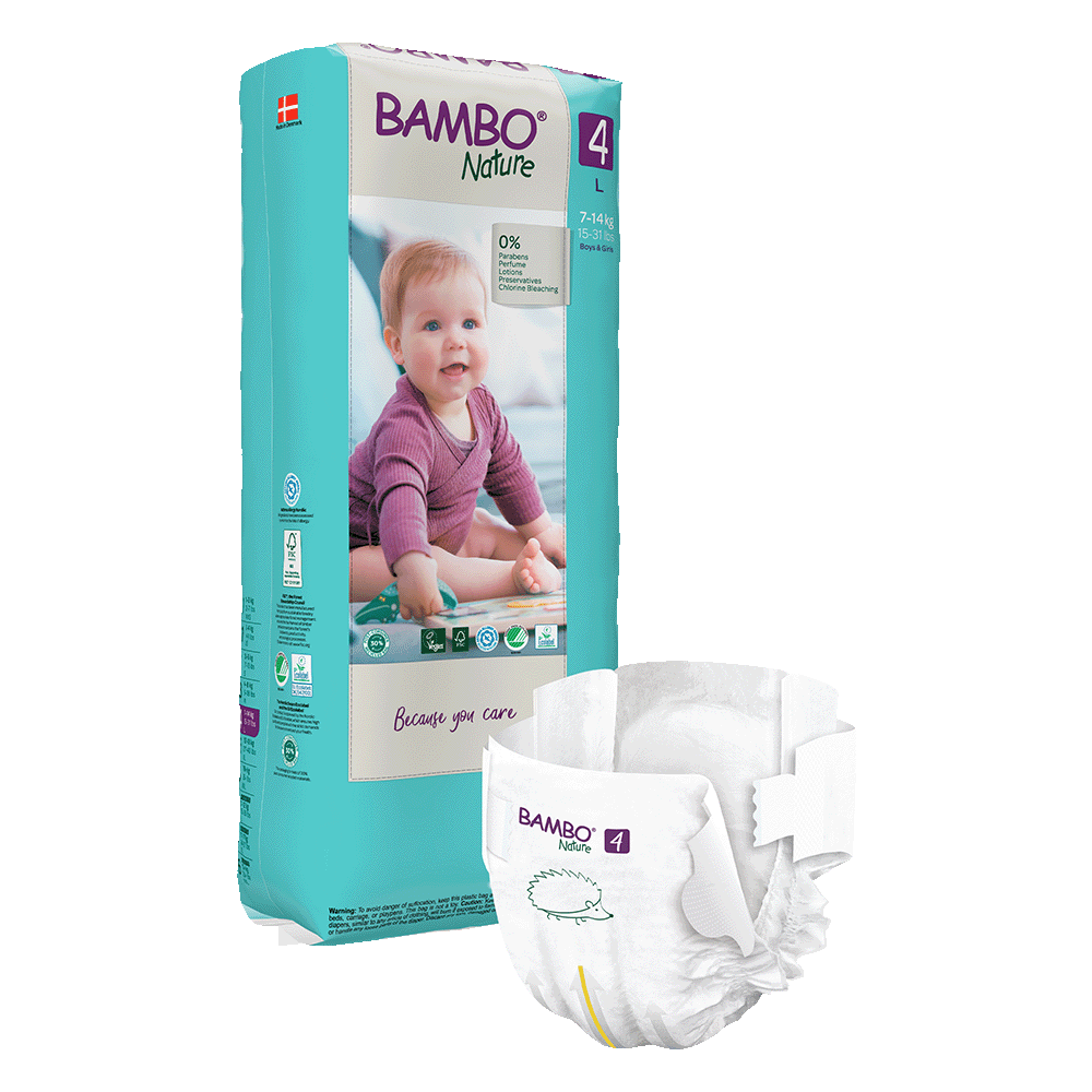 Bambo Nature Windeln Größe 4 (7-14 kg), 48 St