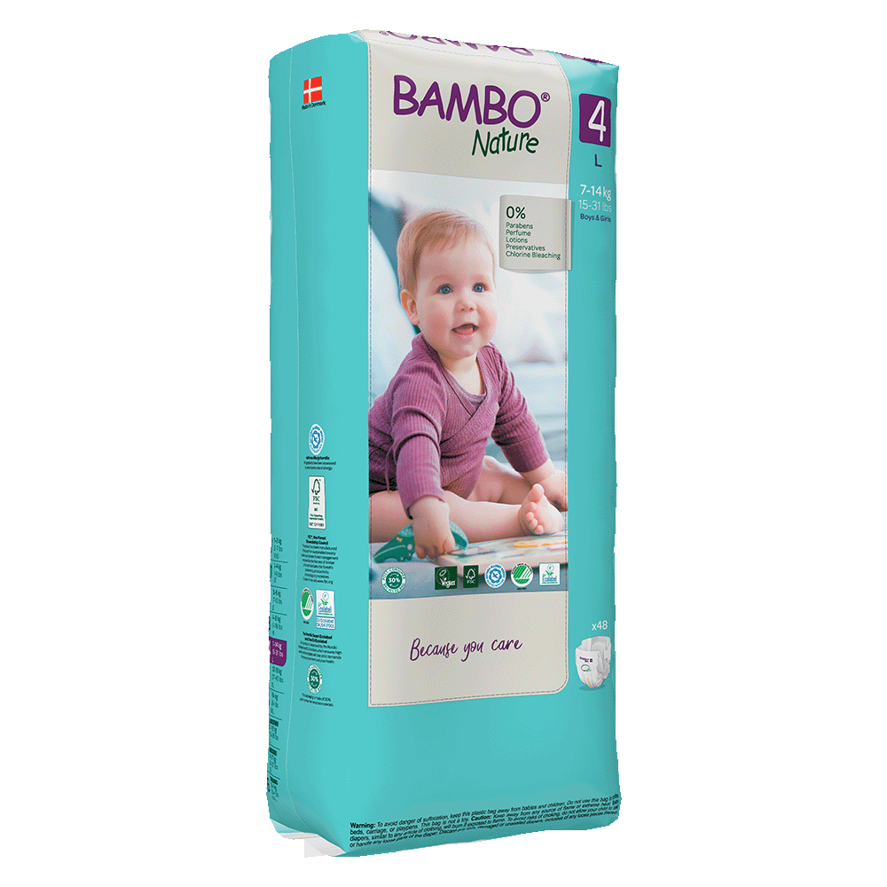 Bambo Nature Windeln Größe 4 (7-14 kg), 48 St